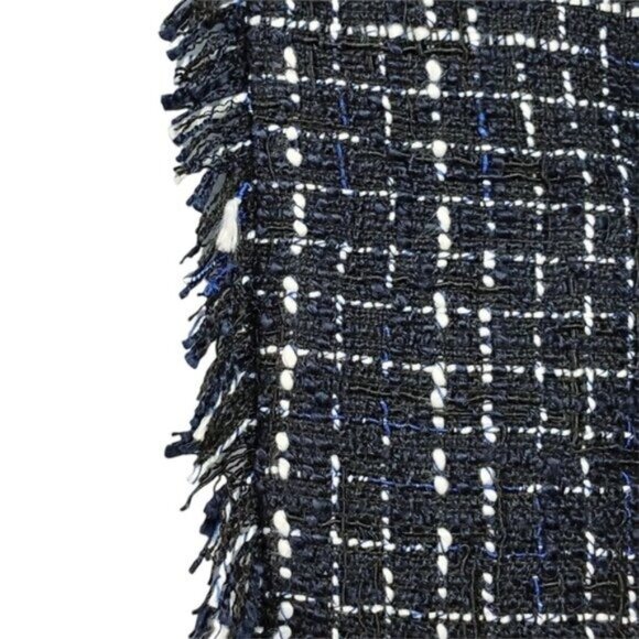 J.Crew Factory Womens Blue Black Tweed Broadway Blazer Size 00 - Picture 7 of 8